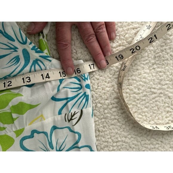 Tiki Palm Women White Floral Slip Style Asymmetrical Hem Cocktail Dress Size S - Picture 6 of 8